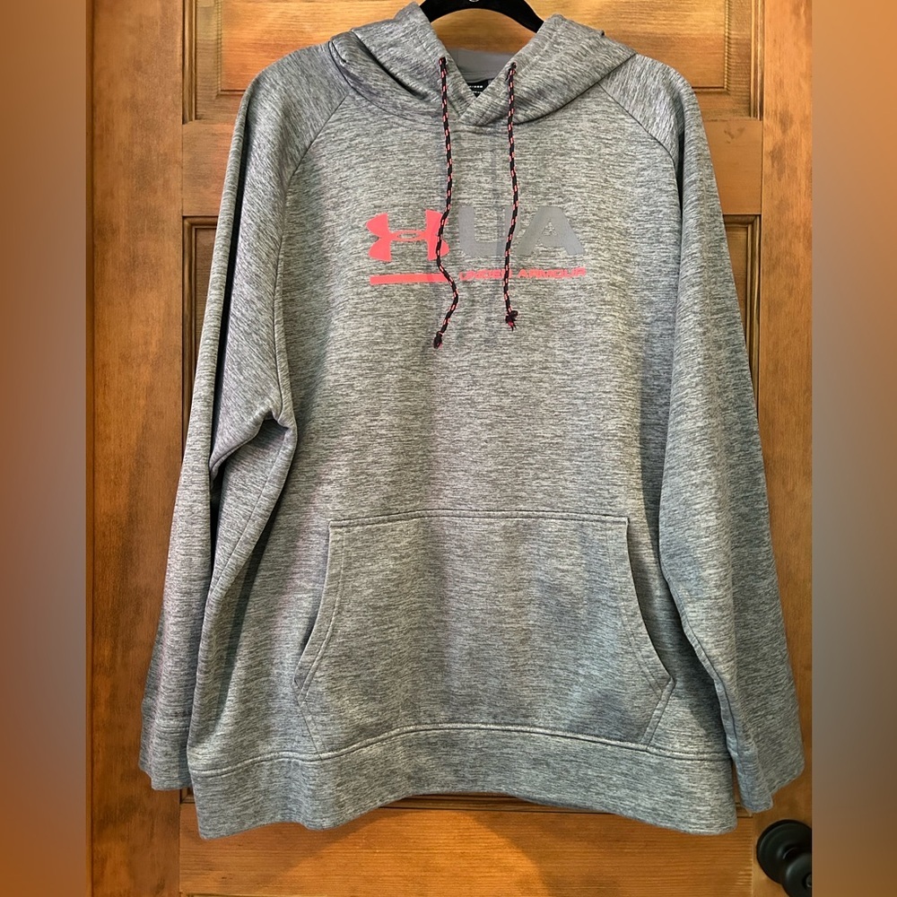Under Armor Hoodie /Adult/ Size: XXL-2TG/  Pull Over / kangaroo pouch / Gray